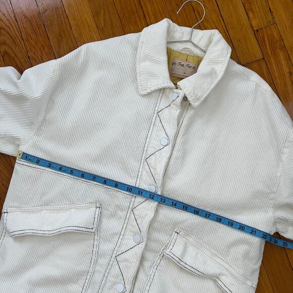 We The Free Off White Corduroy Utility Jacket Size M - Picture 11 of 13